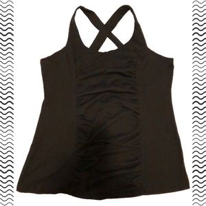 Black Halter Top with Ruching